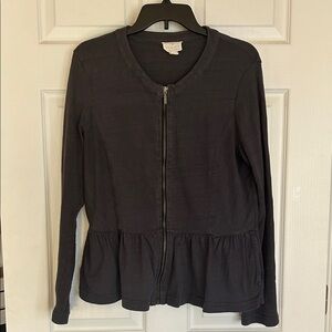 2/$15. Peplum Zip-Up